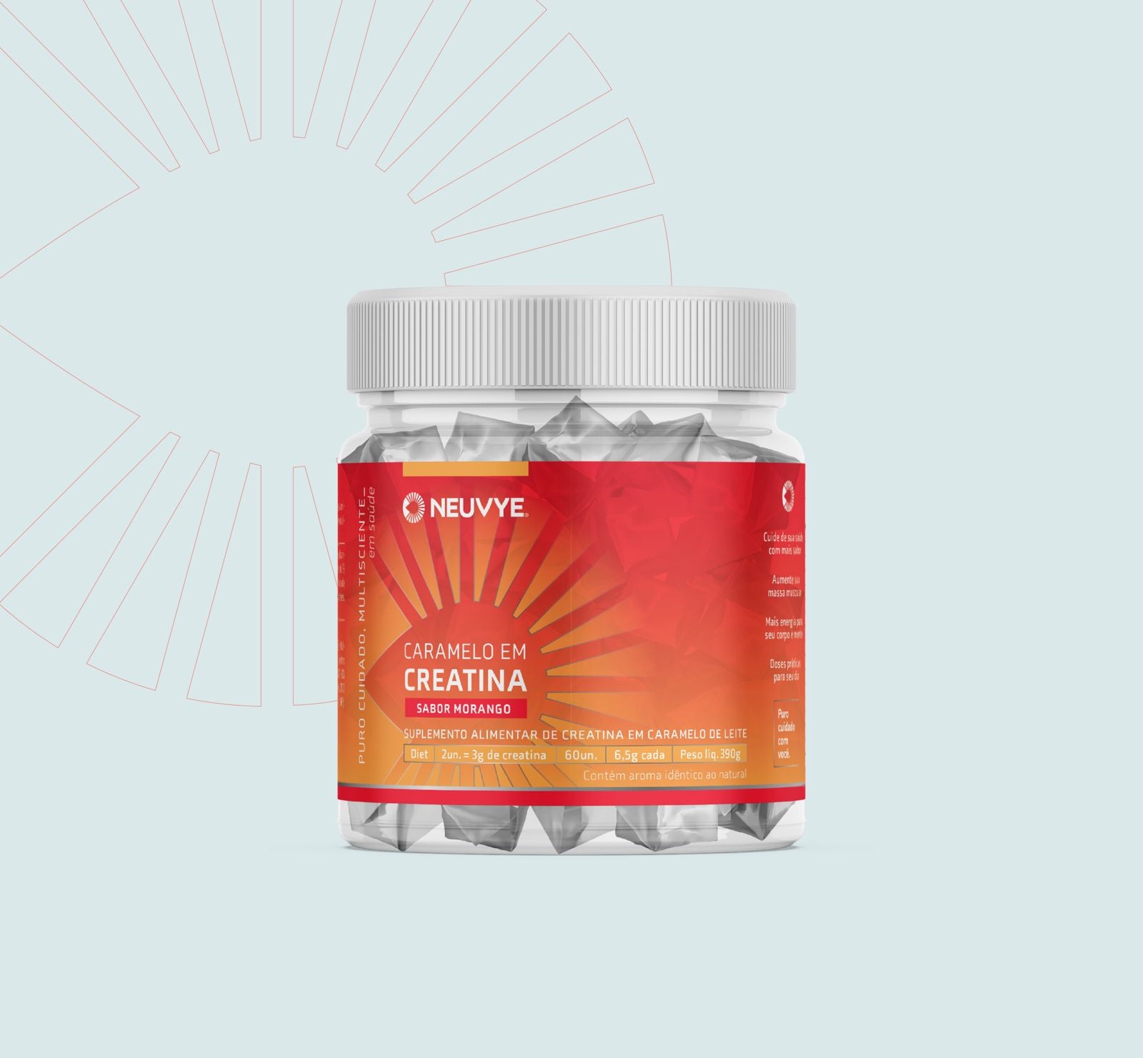 Caramelo de Creatina - Sabor Morango